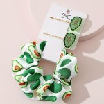 3 Pcs Cute Fruit Printed Scrunchies - Soft And Comfortable Hair Ties For Ponytail And Hair Accessories