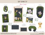 Cot Duvet Bedding Grey Safari Set