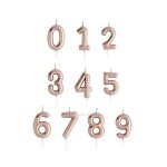 Rose Gold Number Candles