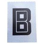 Reflective Sheeting Letter B Black And White 10CM