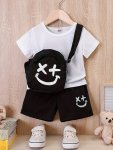 2PCS Baby Boy's Casual "mama's Boy" Print T-Shirt & Shorts Set Baby Kid's Clothes For Summer
