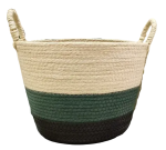 Paper Rope Basket Green black 40X45CM