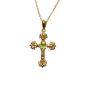 Luxury Peridot Cross Pendant For Everyday Jewellery