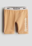 Reebok X : Print-motif Cycling Shorts - Beige