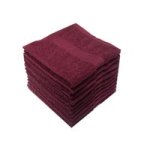 Recycled Ocean& 39 S Yarn Face Cloths 380GSM 33X033CMS Maroon 300 Pack