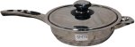 1 Pot Stainless Steel Frying Pan With Glass Lid Pan With Lid 3 L Capacity