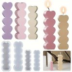 1PC Love Heart Candle Making Silicone Mold Diy Candle Aromatherapy Plaster Mold Ornament Handmade Making Resin Molds Home Decor