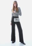 Button-front Trousers - Black
