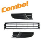 Vw Polo Vivo 1 Bumper Grilles Set Chrome Without Hole 15 18