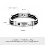 CBA101447 - Men's Personalized Medical Alert Bracelet Stainless Steel