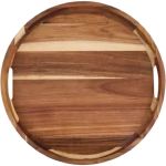 Round Acacia Wood Tray 45CM