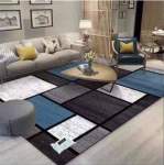 Smte 200CM By 150CM Modern 3D Design Area 1 Rug & Complementary Iywa Tieback With Keychain