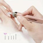 1 Set Portable Electric Nail File Nail Pedicure Tool With Nail Drill Bits For Home And Salon Use Get Professional Nail Art Effec