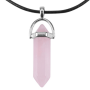 Pendant Natural Healing Gemstone Crystal With Necklace - Rose Quartz