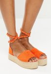 Madison Clarke Flatform Espadrille Sandal - Hot Coral