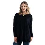 Oversized Knit Top - Black Free