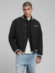 Mens Baseball Jacket In Black - Black 2XL