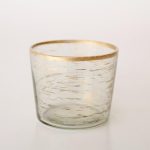 Gold Glass Tealight Holder 6.5X8CM