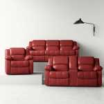 Recliner 6 Seater Couch Set – Red