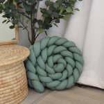 Cot Bumper Braided 3 Strand All Green Green Watercolour Hind Deer Set