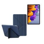 Trifold Flip Case & Screen Protector Compatible For Samsung A7 10.4-BLUE