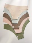5PCS Seamless Solid Briefs Comfy & Breathable Stretchy Intimates Panties Women's Lingerie & Underwear