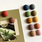 10PCS Round Refrigerator Magnets Set - Plastic Material Frosted Finish Versatile For Whiteboards Magnetic Boards And Photo Displ