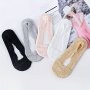 5 Pairs No Show Lace Socks Non-slip Lightweight Low Cut Invisible Socks Women's Stockings & Hosiery