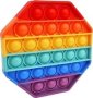 Bubble Hexagonal Fidget Sensory Pop It Toy Rainbow