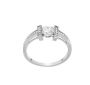 9CT White Gold Fancy Tension Set C.z Cut Solitaire Ring