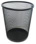 Round Steel Mesh Trash Can Black- Sleek Versatile Look Mesh Breathable Design Reinforced With Solid Metal Base Solid Edging Along Bottom And Rim