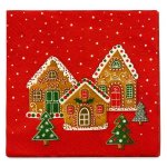 Christmas Gingerbread House Serviettes 3 Ply Pack Of 20