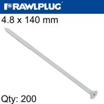 Screw 4.8X140MM PH2 Zinc Flake X200-BOX