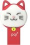 Connect 303 Lucky Cat USB 3.0 Otg Drive With Audio Jack Dust Cover Design Red 16GB