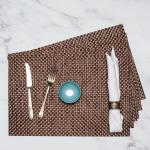 Bronze Broad Weave Placemats - 6 Pack