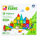 Magnetic Farms 52-PIECE Stem Building Tiles Playset With Animals & Accessories