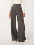 Freya Petite High Waist Wide Leg Pants - 16 Grey Marle