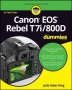 Canon Eos Rebel T7I/800D For Dummies   Paperback