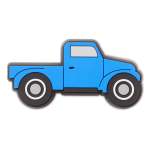 LED Lights Up Blue Truck Jibbitz - Multi Osfa