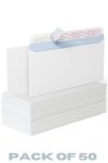 50 Self Seal Letter Envelopes 110MM X 220MM 80GSM