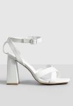 Wide Fit Cross Strap Buckle Detail Two Parts - White