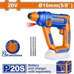 20V Brushless Cordless Sds-plus Rotary Hammer Drill 1.5J Solo Unit WLM1516