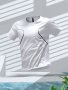 Color Block Men's Quick-drying Breathable Short Sleeve Round Neck Active T-Shirt For Summer Outdoor Workout