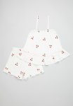 PoP Candy Frilled Cami Pj Set-white