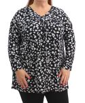 Ladies Printed Fancy Tunic - 60 Blk grey
