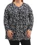 Ladies Printed Fancy Tunic - 60 / Blk/grey