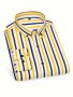 Men's Slim Fit Long Sleeve Classic Striped Dress Shirt Casual Wear For Outdoor