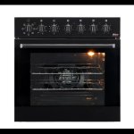 Univa 600MM Multifunction Black Under-counter Oven + Hob Set