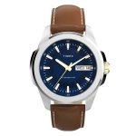 TIMEX Essex Avenue Day-date Leather Strap Classic Watch