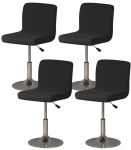 Gollense Bar Stool Covers Set Of 4 Stretch Pub Counter Stool Chair Covers With Backs Washable Square Swivel Barstool Seat Slipco